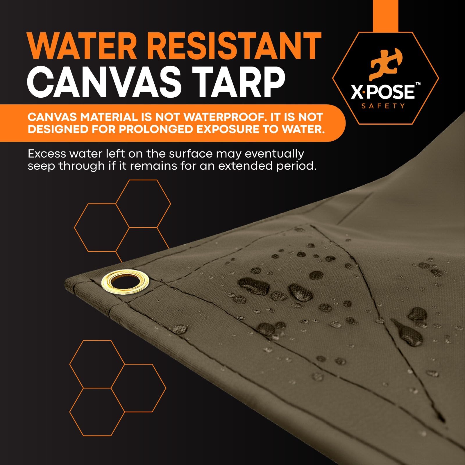 Xpose Safety Canvas Tarp - 10oz Olive Drab Canvas Tarps Heavy Duty
